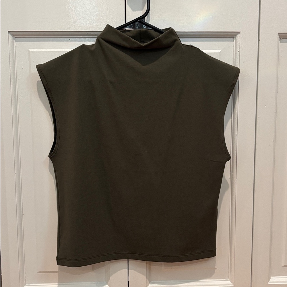 Madewell Ruched Mockneck Tank - Size L